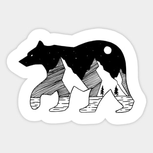 Night Bear Sticker
